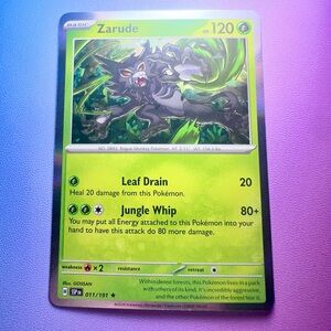 zarude - 011/191 (holo rare) — pokemon: surging sparks